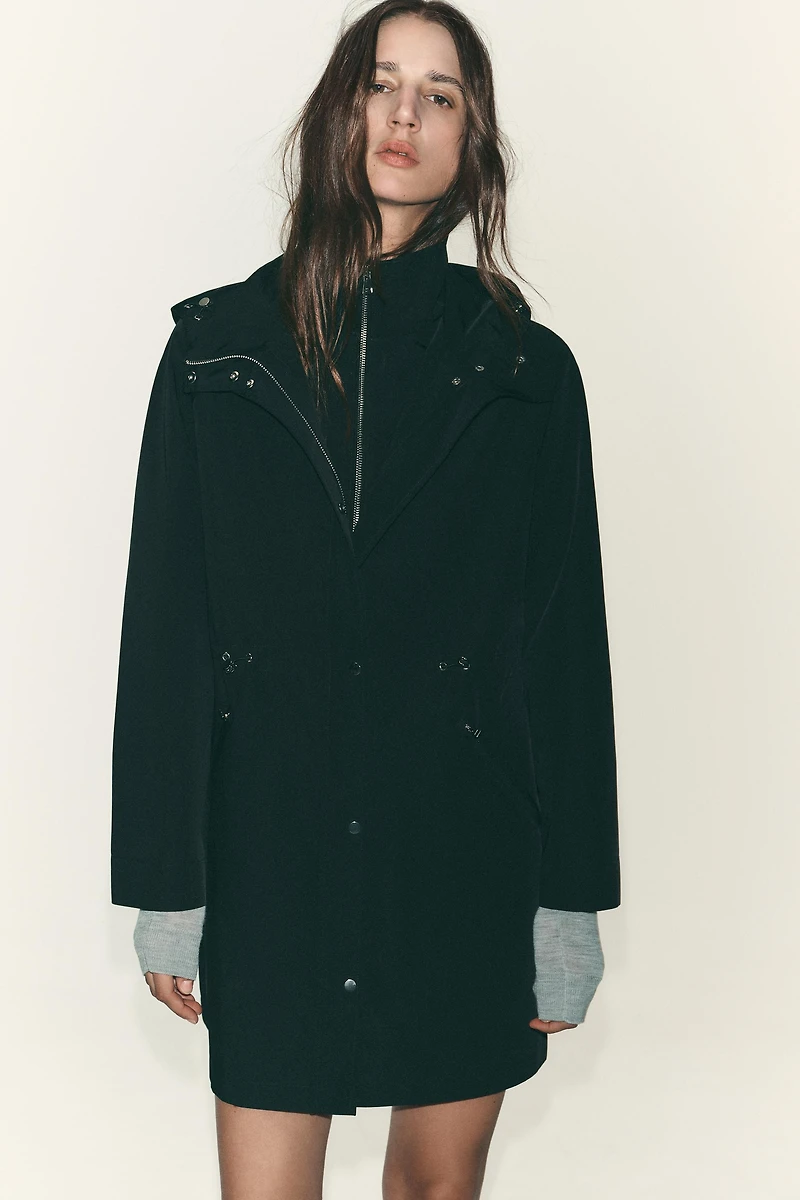 LONG HOODED JACKET