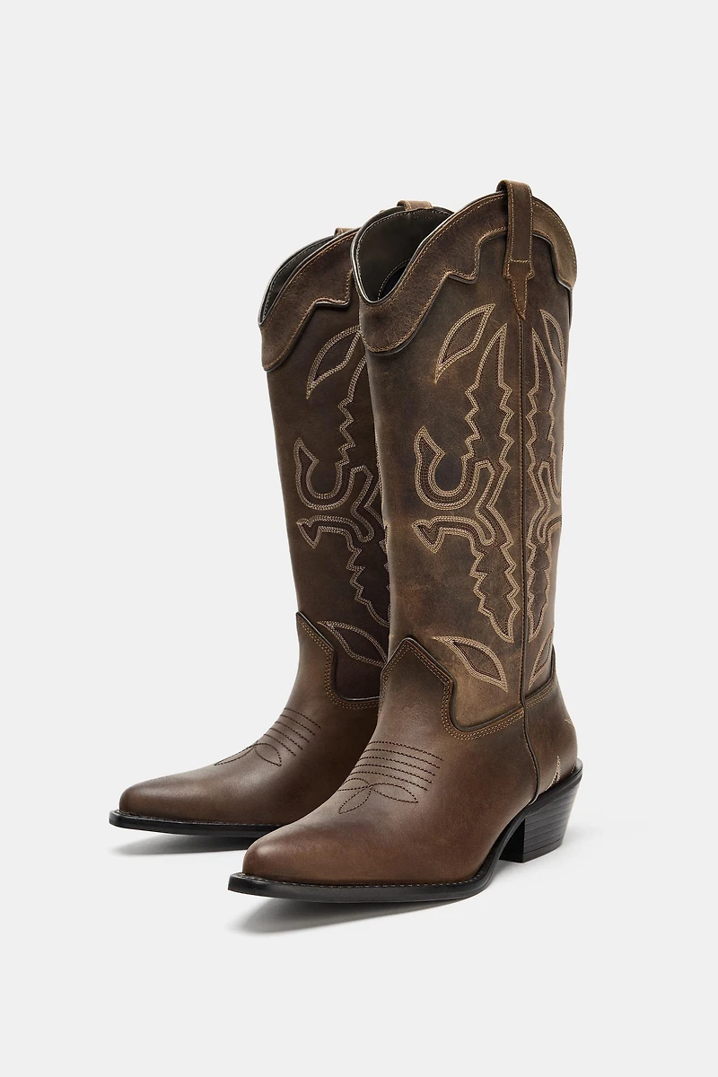 LEATHER COWBOY BOOTS