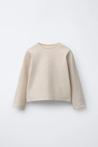 SPARKLY RIBBED T-SHIRT