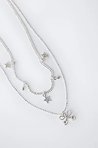 PACK OF TWO STAR AND CHERRY PENDANT NECKLACES