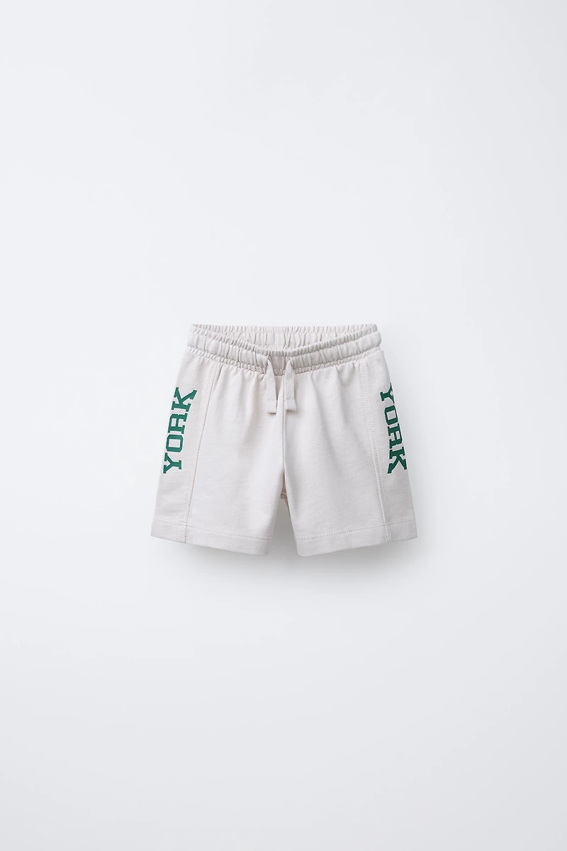 TEXT JOGGING SHORTS