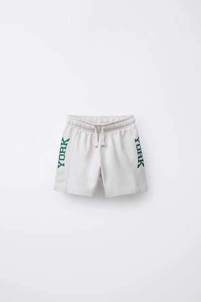 BERMUDA DE JOGGING AVEC INSCRIPTION