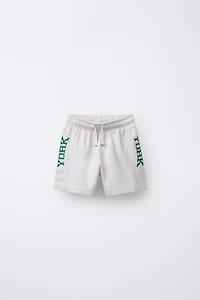 TEXT JOGGING SHORTS