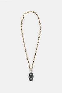 RING NECKLACE WITH SHINY STONE