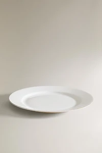 RIMMED BONE CHINA DINNER PLATE