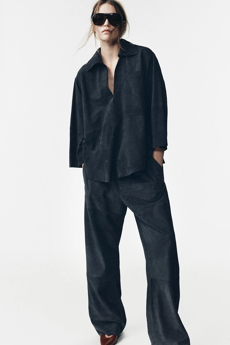 LIMITED EDITION SUEDE LEATHER POCKET SHIRT