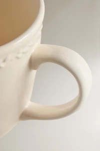 EARTHENWARE MUG WITH RAISED EDGE