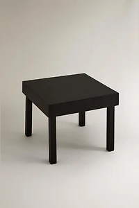 SIDE TABLE MADE OF WOOD AND LEATHER