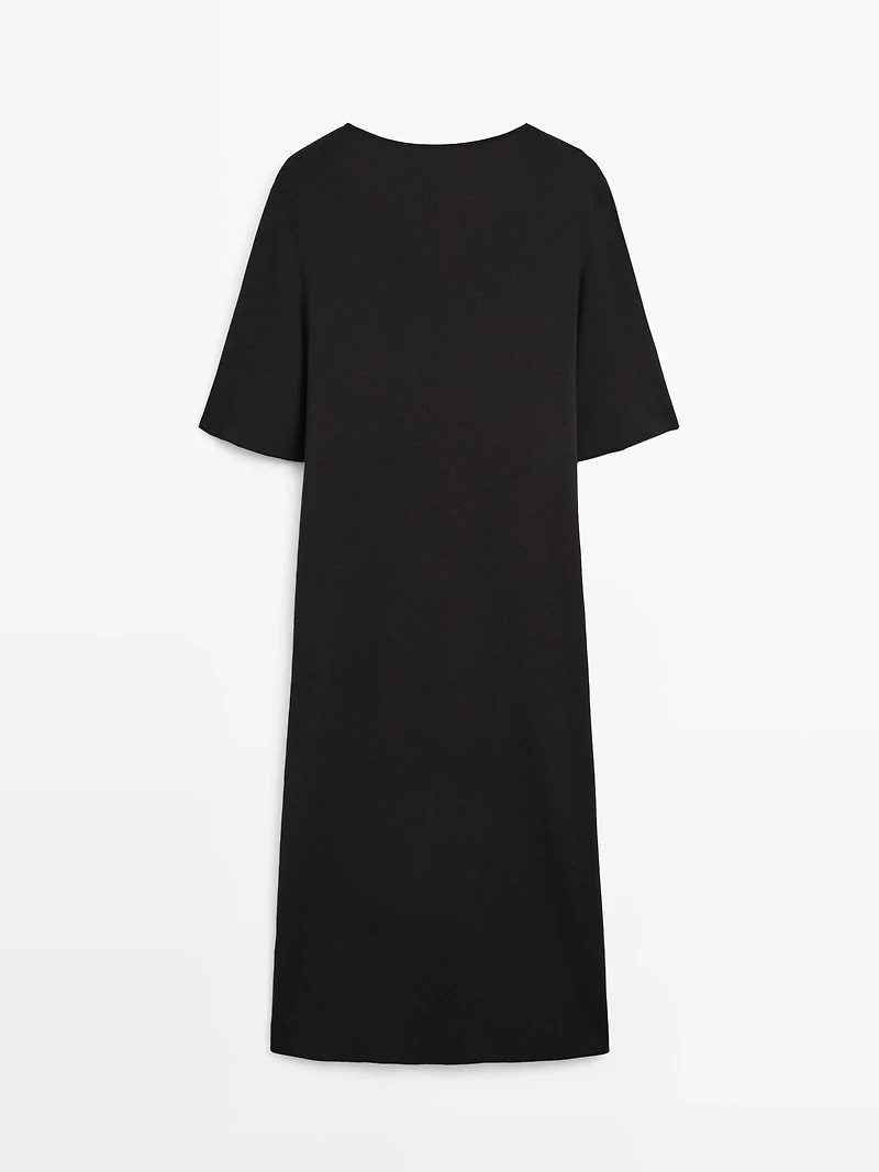Midi dress with sleeve detail