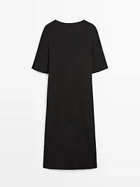 Midi dress with sleeve detail