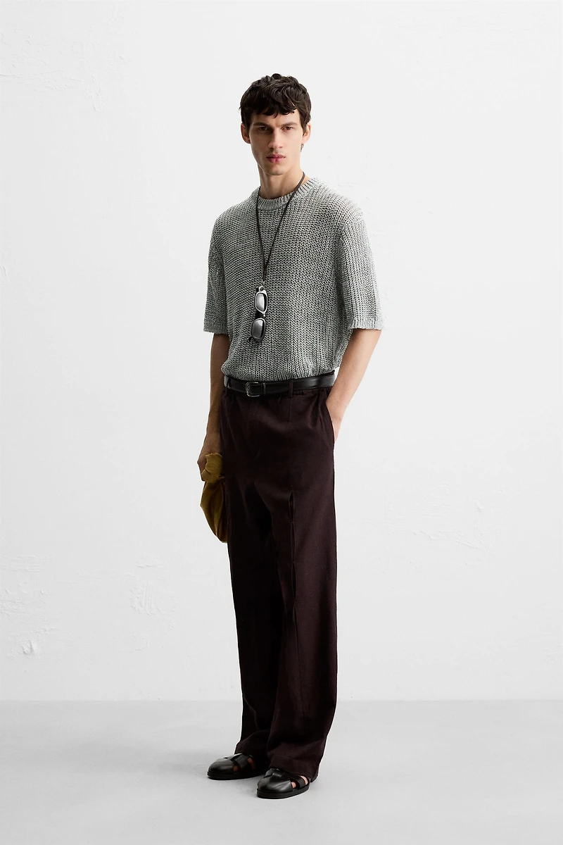 OPEN KNIT T-SHIRT