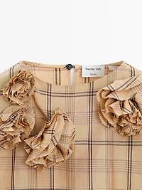 Blouse à carreaux avec fleurs - STUDIO