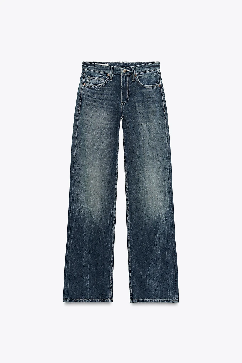 TRF LOW RISE WIDE LEG JEANS