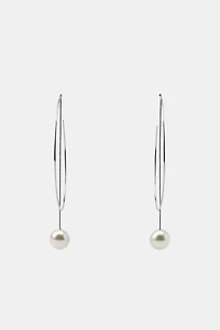 MAXI PEARL HOOP EARRINGS