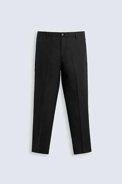 REGULAR FIT LINEN PANTS