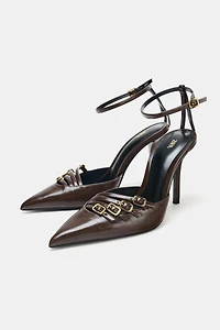 BUCKLED SLINGBACK HEELS