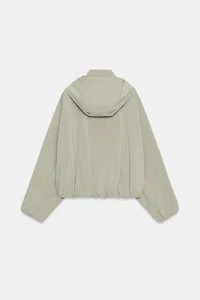 BLOUSON ENGOMMÉ À CAPUCHE