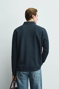 TEXTURED STRIPED POLO