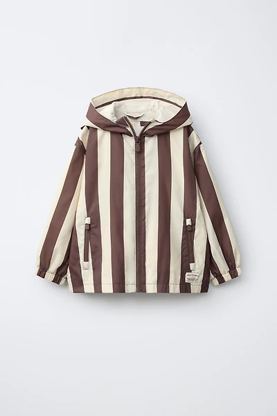 LIGHTWEIGHT STRIPED RAINCOAT