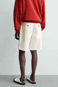 AARON LEVINE X ZARA RELAXED FIT PLEATED SHORTS