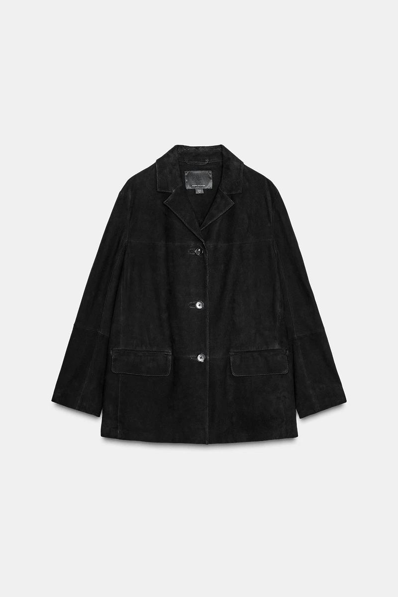 LIMITED EDITION ZW COLLECTION 100% SUEDE OVERSIZE BLAZER