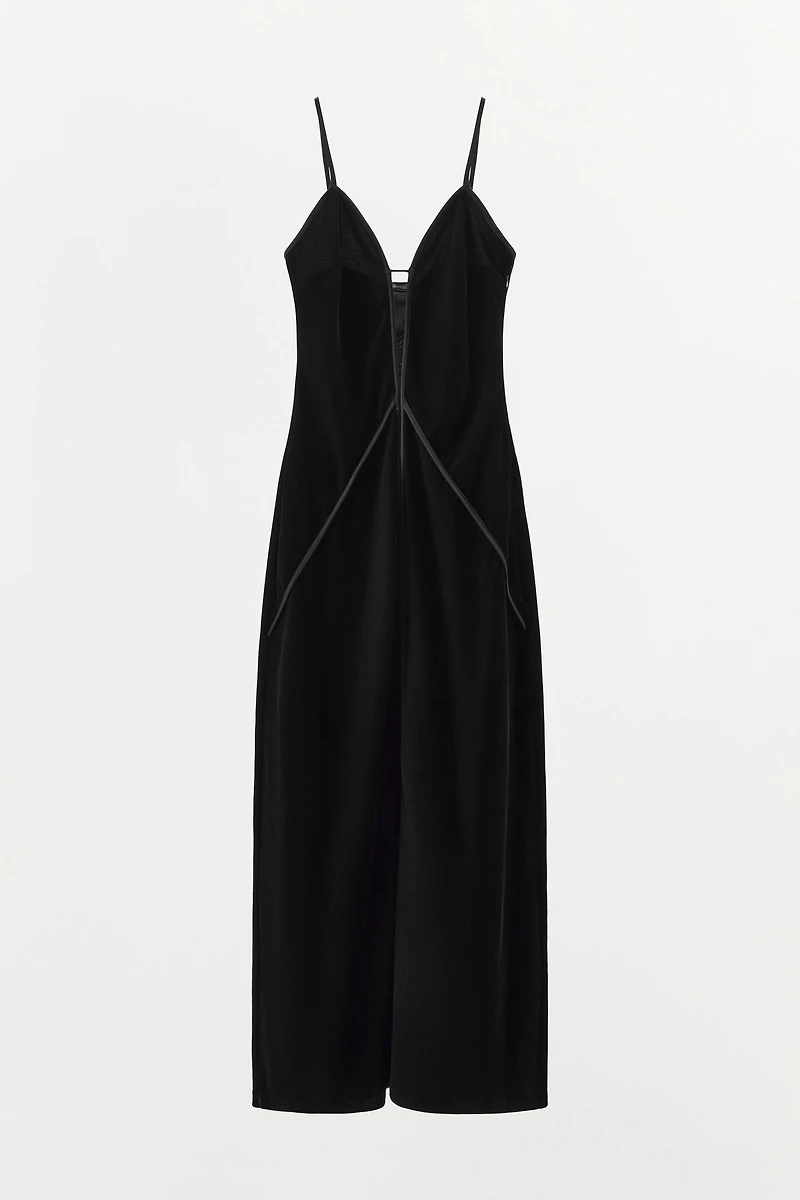 ROBE À BRETELLES EN VELOURS