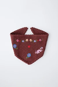 KNIT BANDANA EMBROIDERED SISSEL EDELBO X ZARA KIDS