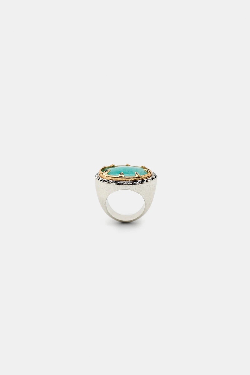 BAGUE PIERRE ET STRASS