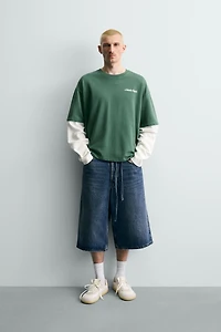 DOUBLE EFFECT SLEEVE SWEATSHIRT