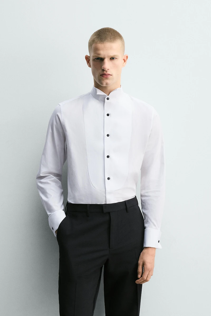 FRENCH CUFF TUXEDO SHIRT
