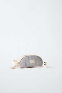 STRIPED SCHOOL PENCIL CASE