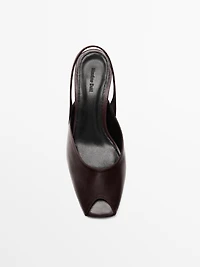 High-heel sandals with open toe