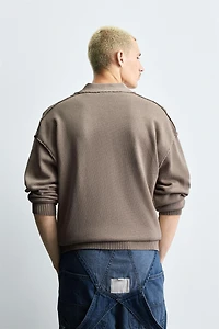 CARDIGAN RÉVERSIBLE EFFET ENVERS