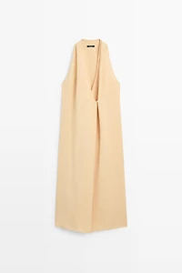 Midi dress with button detail