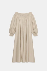 ROBE MI-LONGUE EN LIN ZW COLLECTION