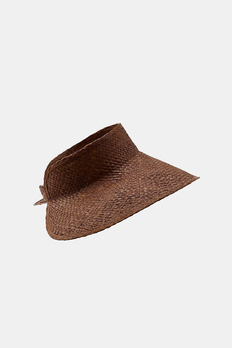 100% RAFFIA BRAIDED VISOR