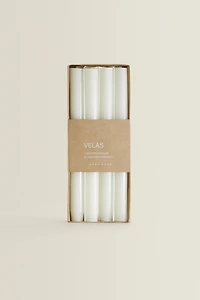 PACK BOUGIES LONGUES DÉCORATIVES CYLINDRIQUES (PACK DE 4)