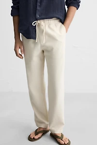 PANTALON COUPE DÉCONTRACTÉE À TEXTURE