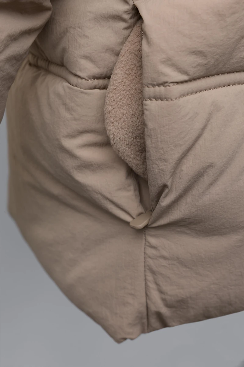 WATER REPELLENT HOODED PUFFER COAT