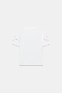 CONTRAST EMBROIDERED T-SHIRT