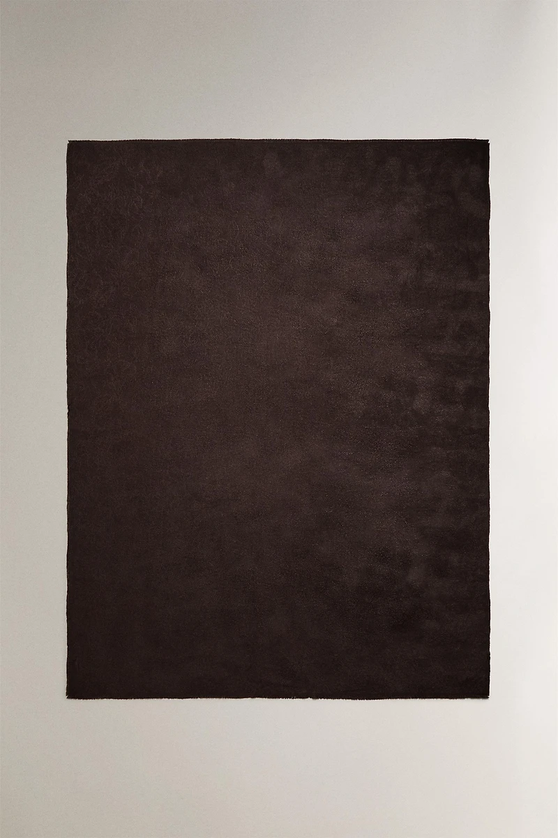 FLORAL JACQUARD BLANKET