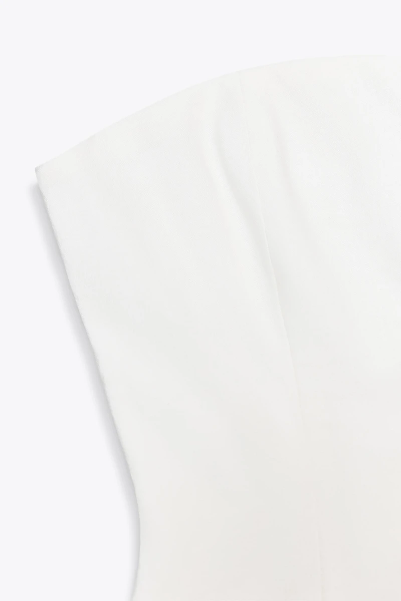TOP EFFET LIN BUSTIER