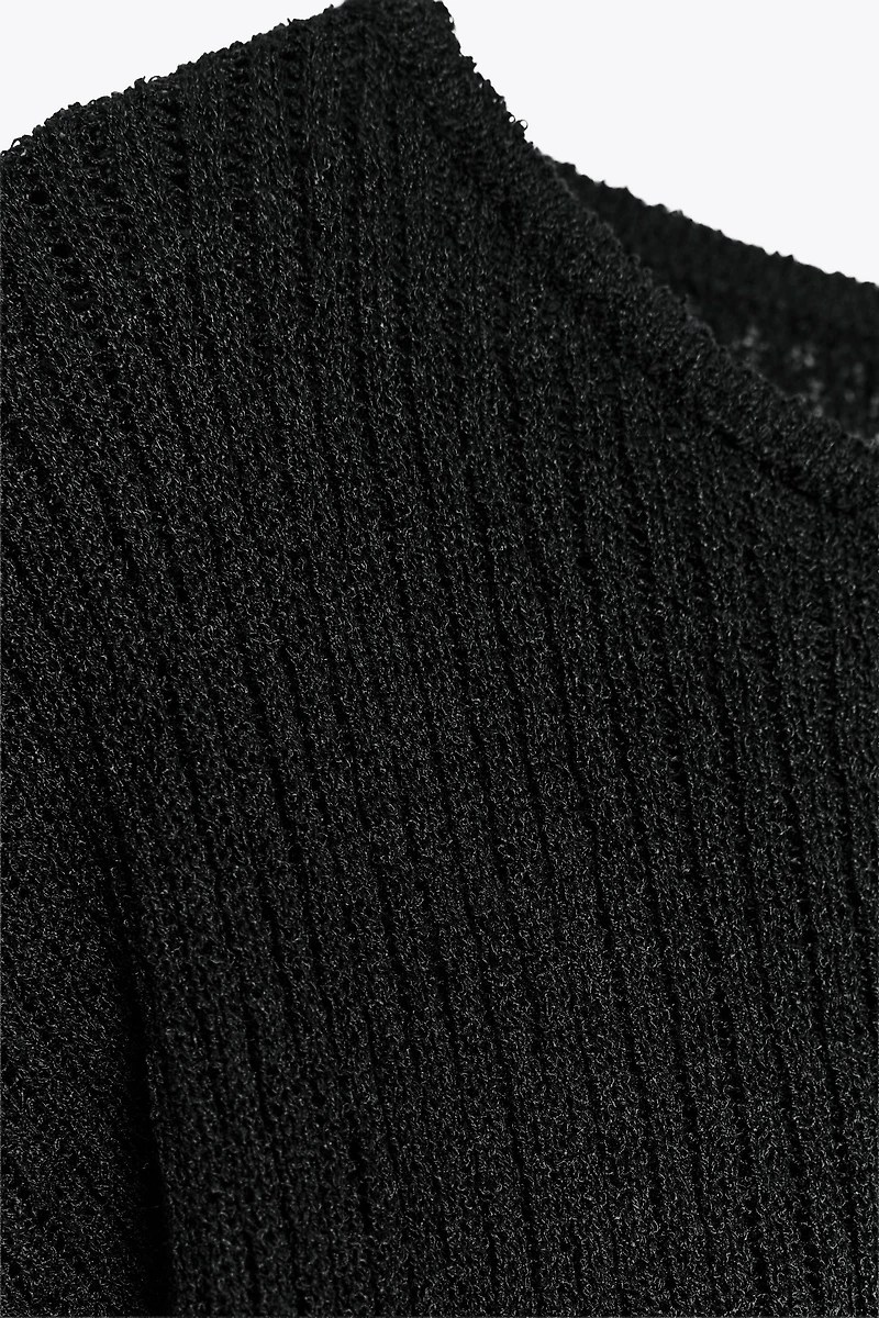 CUT OUT CAPE KNIT TOP