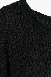 CUT OUT CAPE KNIT TOP
