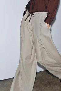 PLEATED WOOL PANTS ZW COLLECTION