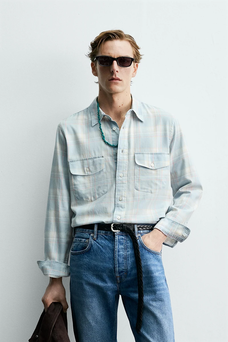 LIGHTWEIGHT DENIM SHIRT AARON LEVINE X ZARA