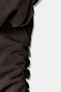 ROBE MI-LONGUE DRAPÉE BIMATIÈRE