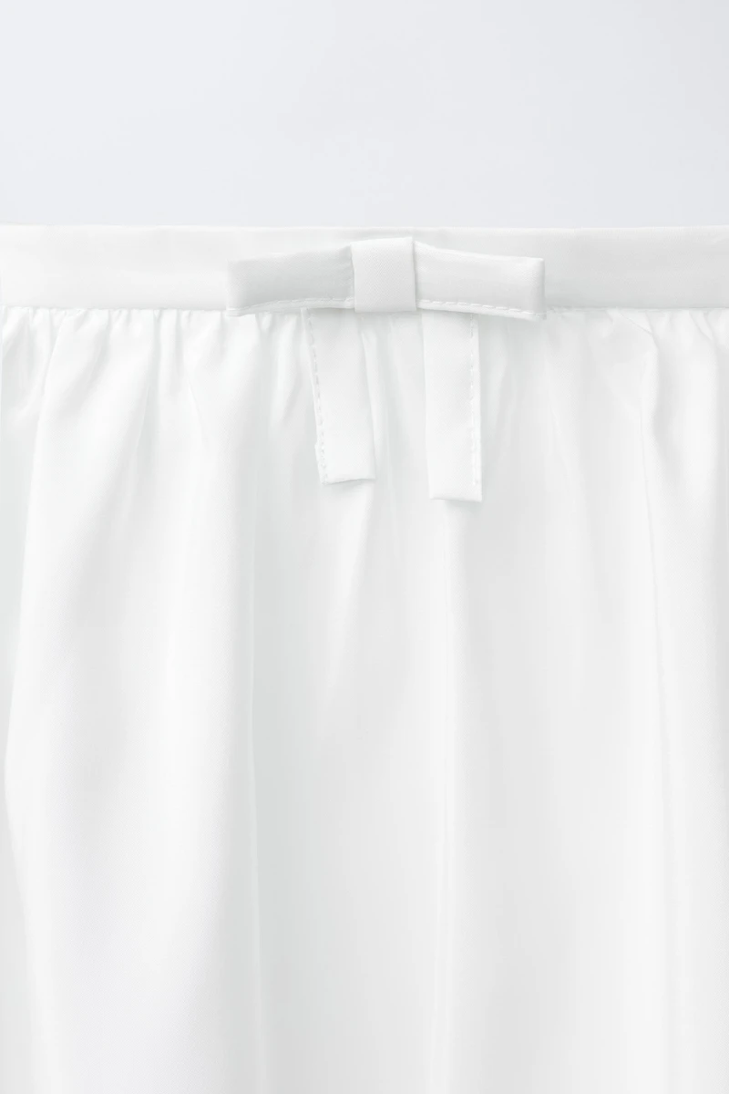 TAFFETA MIDI SKIRT