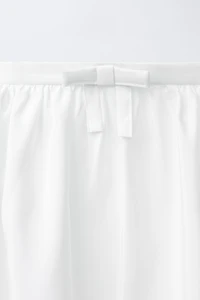 TAFFETA MIDI SKIRT