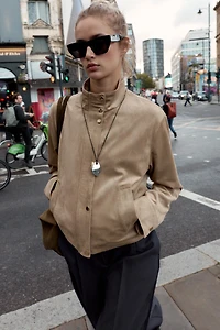 FAUX SUEDE JACKET